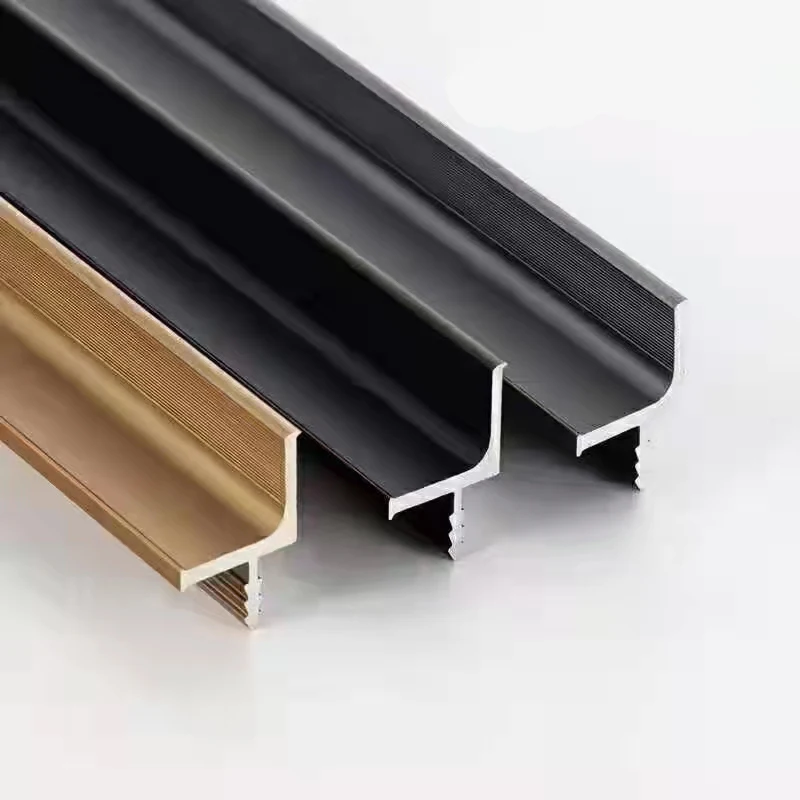 Aluminum alloy cabinet door invisible bevel edge L-handle cabinet gola hardware profile  handle