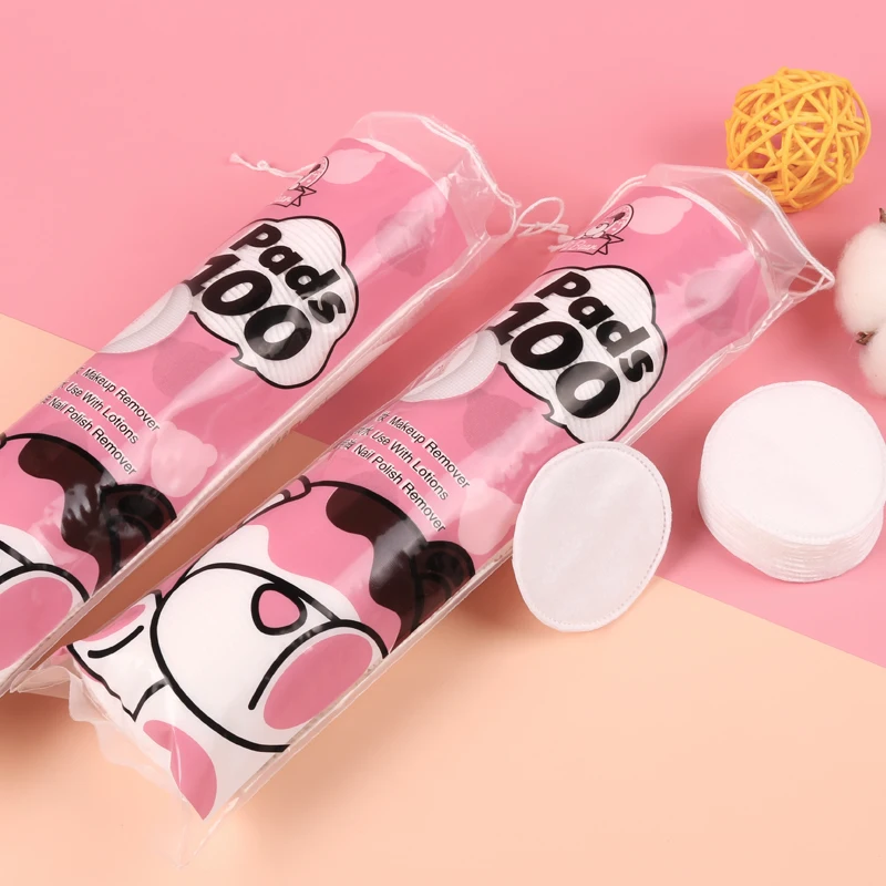 Disposable round  cotton pads face cleaning makeup remover cotton pad