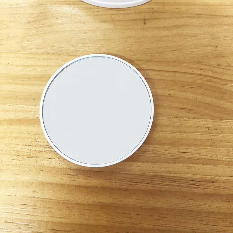 Mini Magnifying Portable Hand Pocket Makeup Mirror White Round 5x Magnification Mirror For Face Lip Make Up