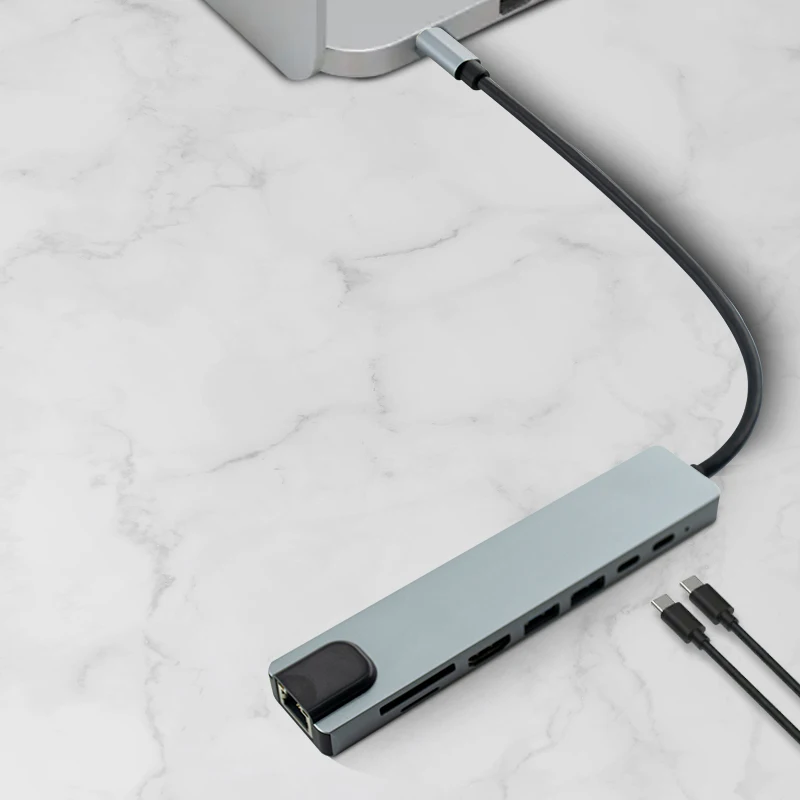 Type-C sipu docking station 8 in 1 usb hubs 3.0 suitable for MacBook laptop usb c hub hdmi