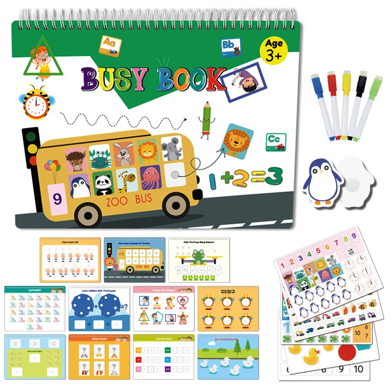 New Trend Products Full Color Printing Custom My Pre School Busy Book Children Education Busy Book Toddler