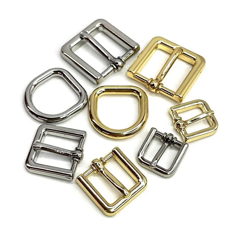 D-Ring Square Or Oval Shape Metal Zinc Alloy Shoe Buckle With Needle For Shoe Decoration