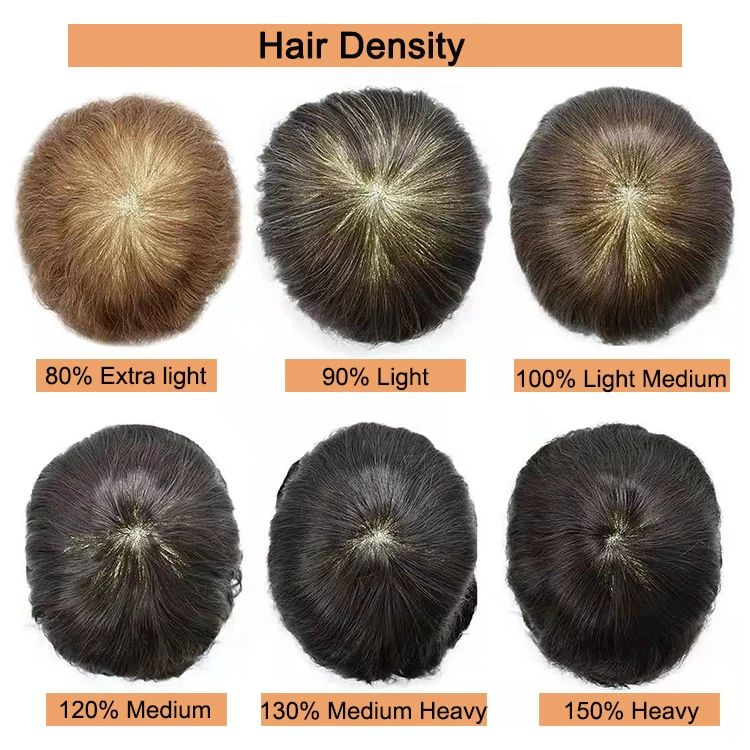 High Quality Replacement System Glue Wigs Full Pu Skin Base Toupee Men Real Human Hair Toupee
