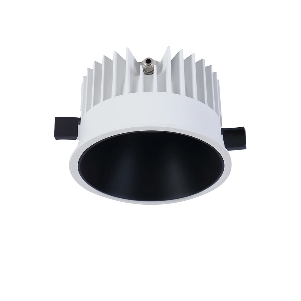 Anti glare COB LED downlight recessed mounted 4' Outer Diameter 136mm White black silver golden reflector cob led spotlight