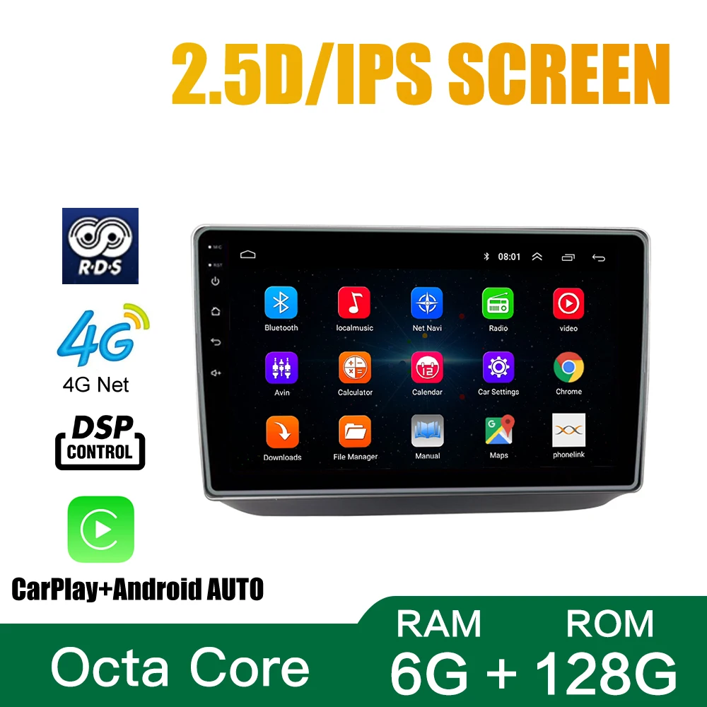 For SKODA FABIA 2007-2014 Radio Headunit Device Double 2 Din Octa-Core Quad Android Car Stereo GPS Navigation Carplay