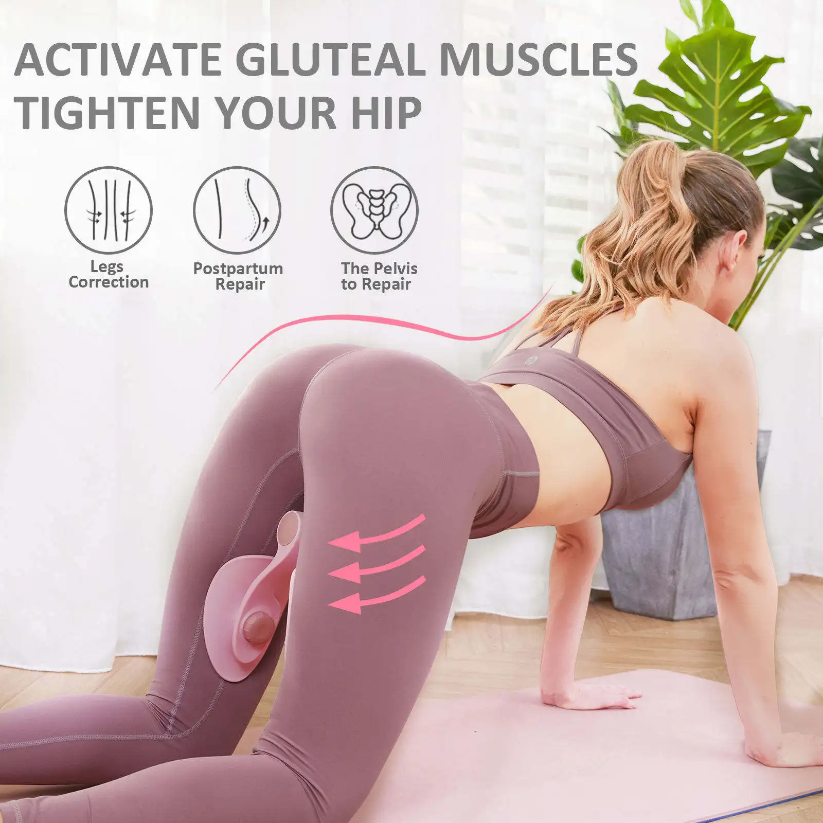 CHOOYOU Customized Hip & Pelvic Trainer Kegel Exercises Device Exercise Arms Buttocks Machine