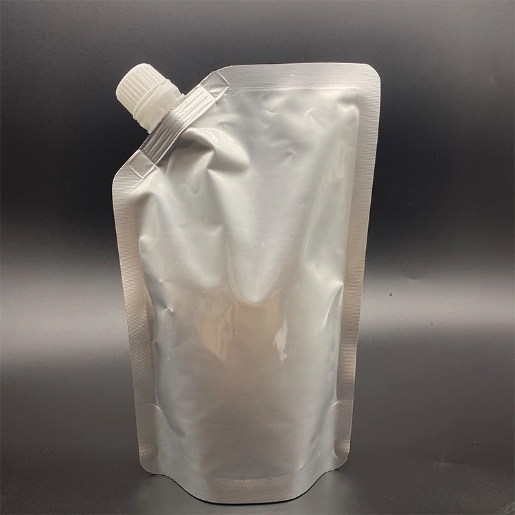 500ml/1000ml white PE bag juice packaging pouch food bag corner spout pouch foil standing spout pouch
