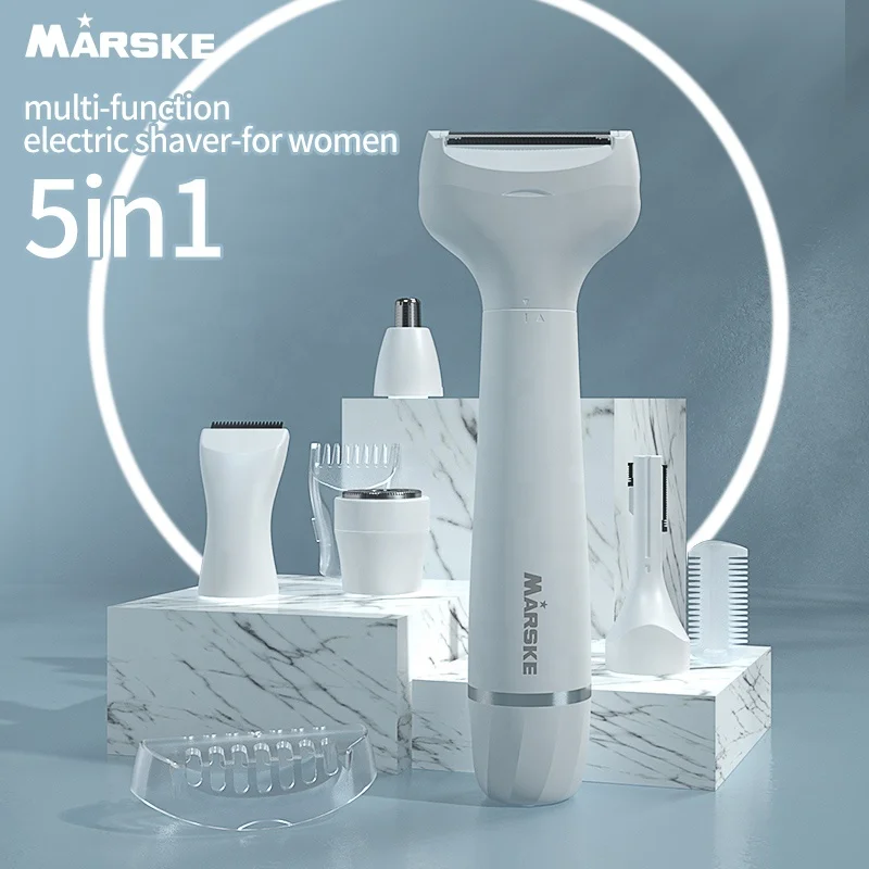 MARSKE 5 in 1 Trimmer Set Women Epilat For ladies electric shaver women face shaver Hair Removal Facial Depilation Lady Shaver