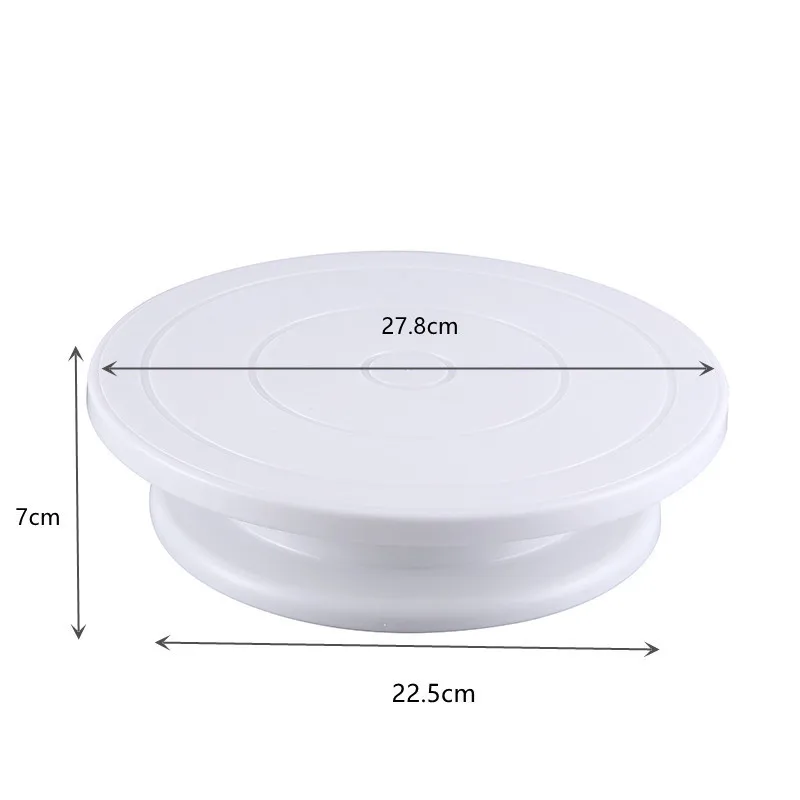 Professional Cake Turntable 10 Inch Plastic Cake Stand Colorful Turntable for Dessert Baking and Rotating Decorating