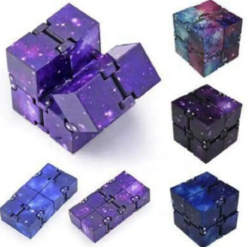 New Anxiety Relief Decompression Toy 3D Magic Magnetic Infinity Cube Fidget Toy Folding Magic Cube For Kids Game Puzzle Cube