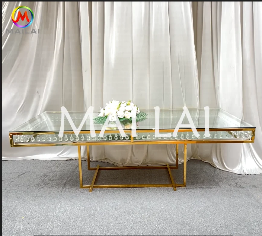 2023 MAILAI Model Dining Table in Dining Room Furniture Modern Extension High Gloss For Wedding Decoration