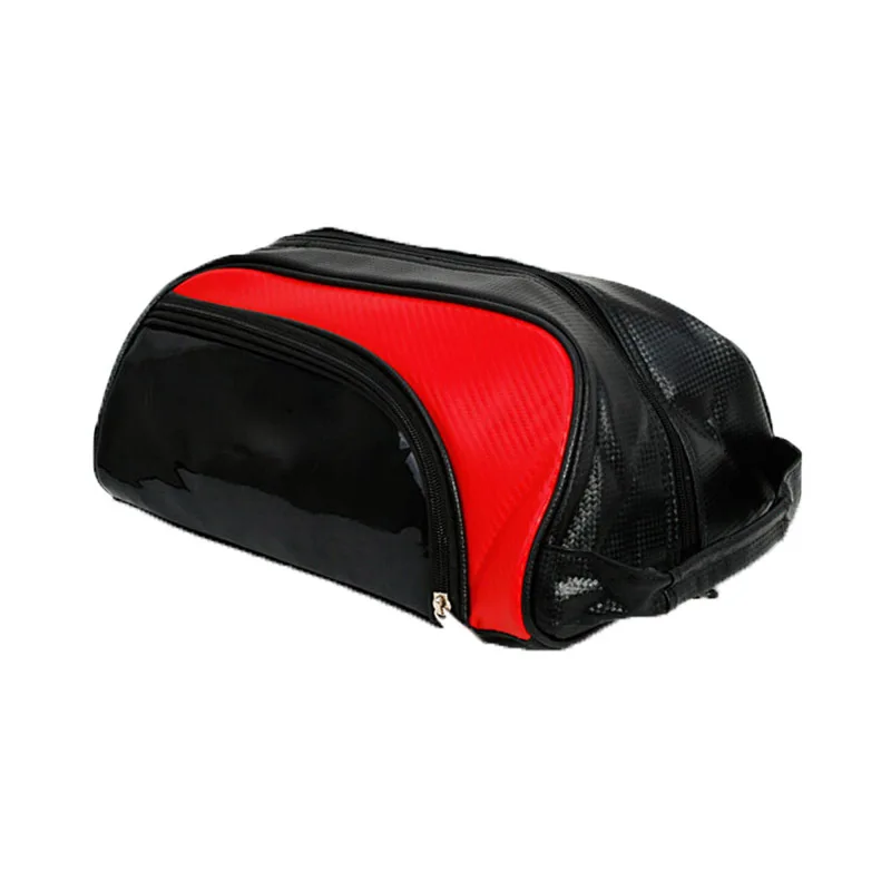 High Quality Custom PU Waterproof Leather Golf Shoe Bag for Outdoor Sports Storage