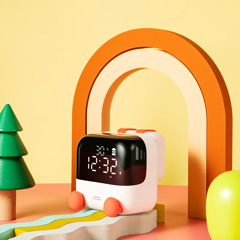 Multifunctional Electronic Alarm Clock For Student Kids,Voice Control Digital Night Light Alarm Clock