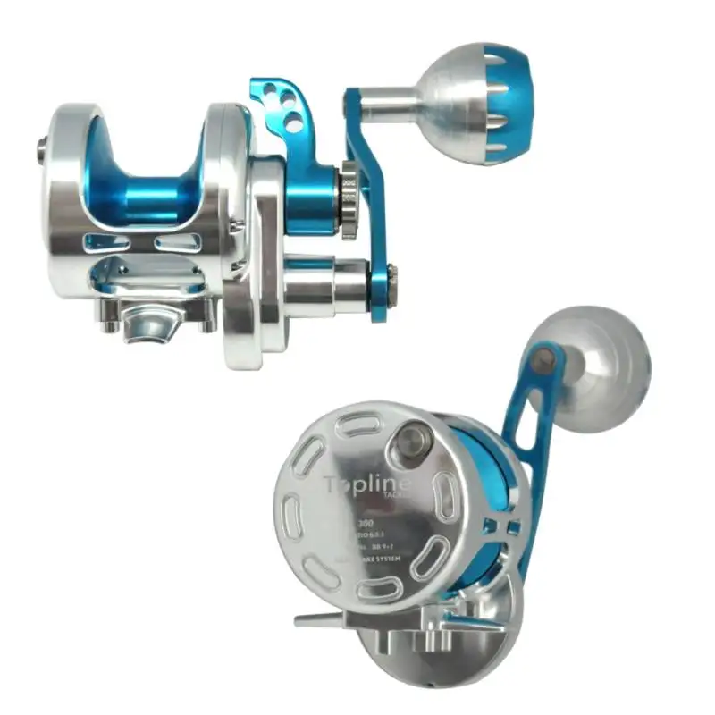 
Great low price stainless steel gears bait runner one way clutch bearing 80w golden heavy bass automatic aluminum fishing reels 