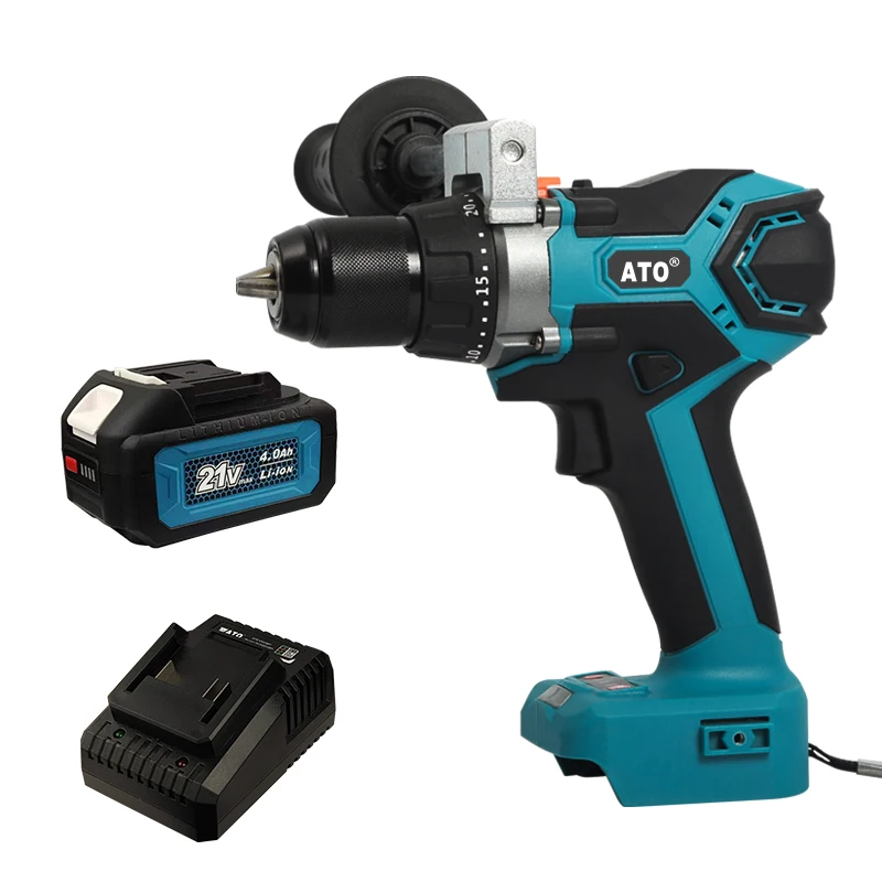 ATO A8022 shop source power tools Soft Handle cordless drill 2.0Ah CE impact drill milwauke
