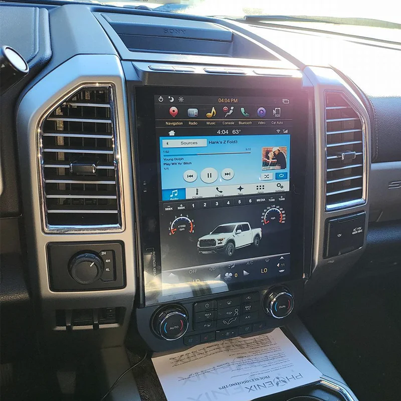 F150 Electronic Audio Player Amplifier Subwoofers GPS Navigation Head Unit WIFI Carply for Ford F 150 Tesla Style Screens Radio