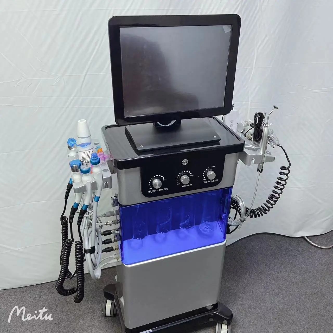 hydra skin care facial cleansing /multifunction machine 9 in 1 /hydra jet peel black head remover diamond micro dermabrasion