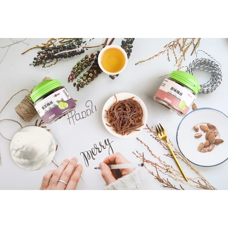 Hot New Products OEM Private Label Original Honey Perilla Tangerine peel Prune Fruity Straw Sour Belt Plum Laces Plum Candy