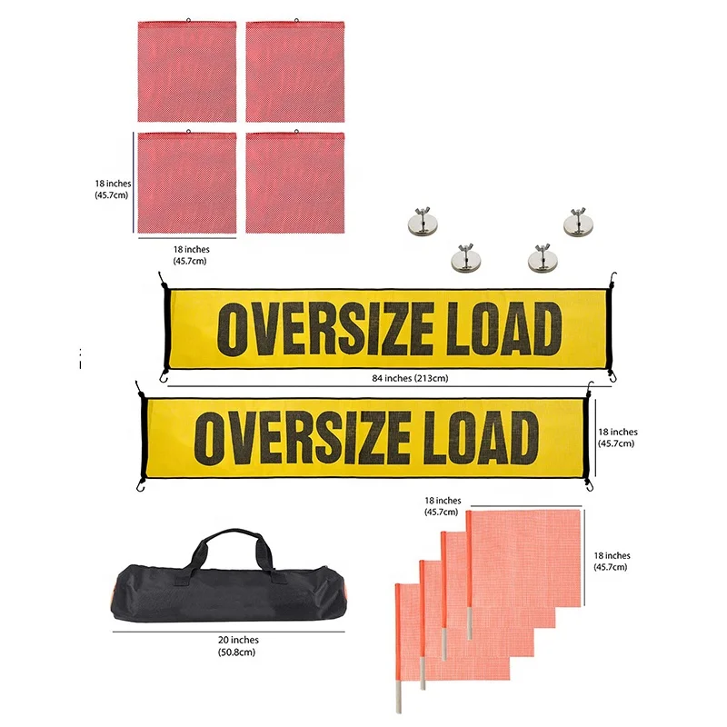 Towing Safety Flag Kit Ferrite Mounting Magnet Flags with Ferrite Mounting Magnet