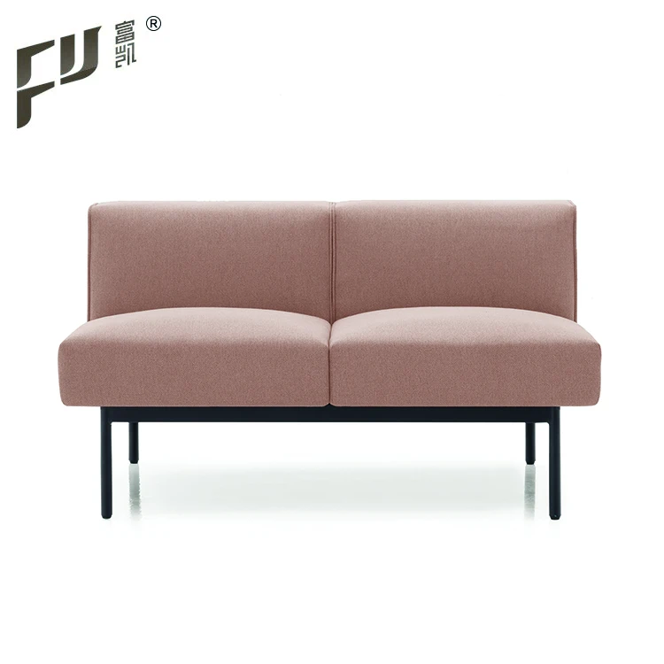 
Dark Grey Office Furniture Reception Office Sofa 2 Seater Fabric Sofa 