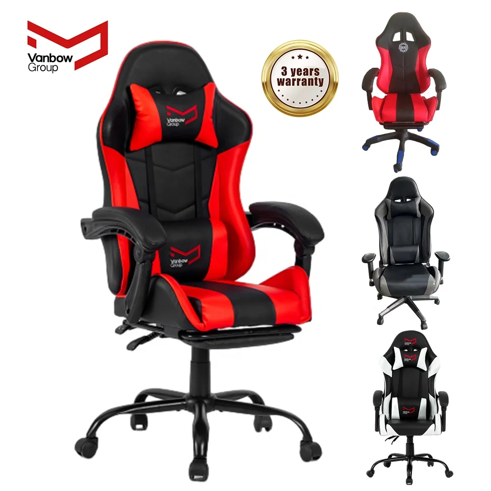 Подлокотник из ПУ/ПВХ WB-8818 черный красный цвет детский игровой стул с подставкой для ног KD