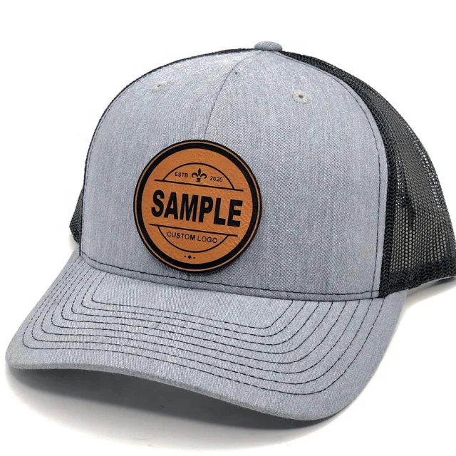 Factory Customized Shape Sew On Iron On Self Adhesive Brand Name Logo PU Leather Patches For Hat