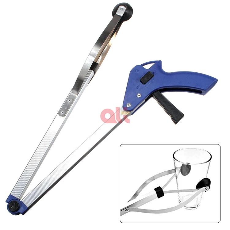 Lightweight Aluminum Alloy Trash Folder Clip Sanitation Garbage Foldable Pliers Picking Up New Trash Garden Pick Clip Tool