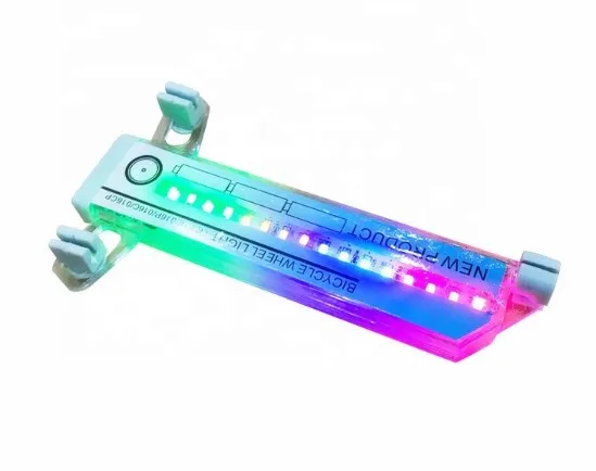 Hotsales and colorful Remote Rgb Light Rear Bike Bicycle wheel rims light