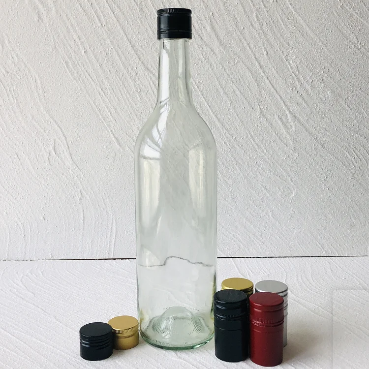 375ml 12.5oz  Clear Glass Wine Bottle Capsule Hot Shrink Wrap Drink Ice Wine Glass Half Bottle With Cork Stopper