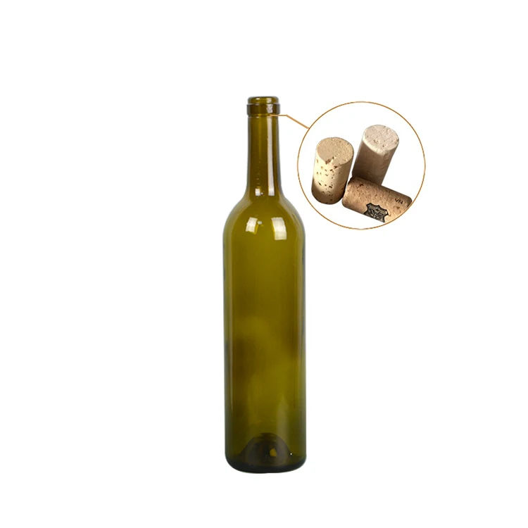 Bottle glass for wine 750ml empty glass bottle with cork CY-502