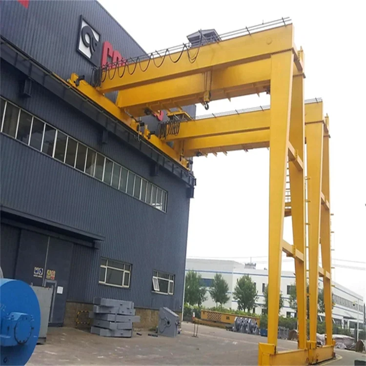 electric hoist lifting capacity 5ton 10ton 16ton double grider semi-portal crane gantry crane
