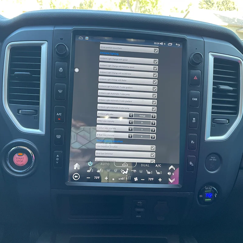 13 Inch High Volume Aftermarket Android Vertical Touch Screen GPS Navigation Car Radio Stereo for Nissan Titan XD 2016 - 2019