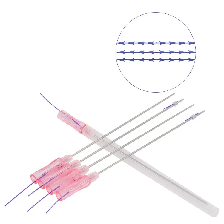 Skin Care Disposable Cones cog 18G 100mm pdo thread lift molding thread de hilo cannula needle for face
