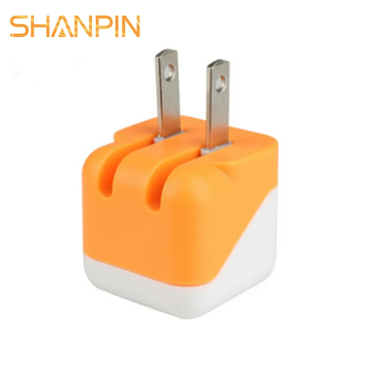 Factory promotion flat US plug usb wall charger 5V 1A