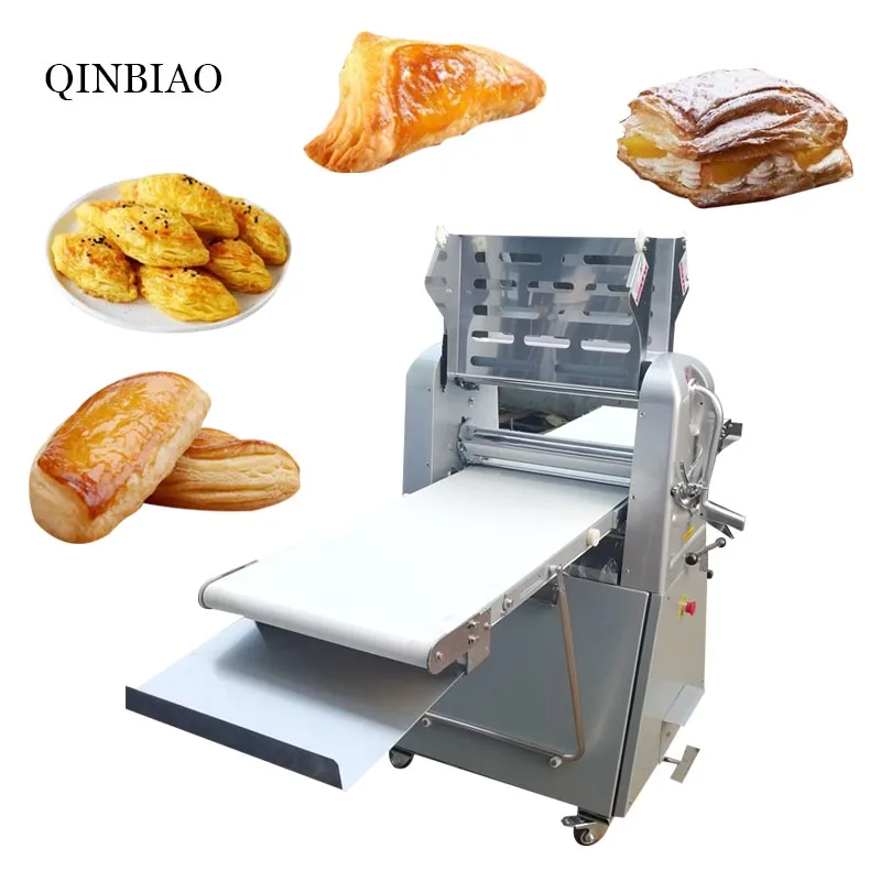 dough roller sheeter,full stainless steel 2 stage pizza roller croissant table top automatic industrial dough sheeter