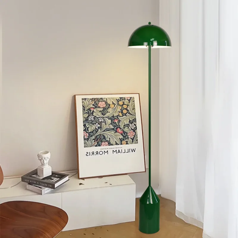 Modern simple floor lamp ins Cream style retro living room room Bedroom bedside sofa side vertical lamp