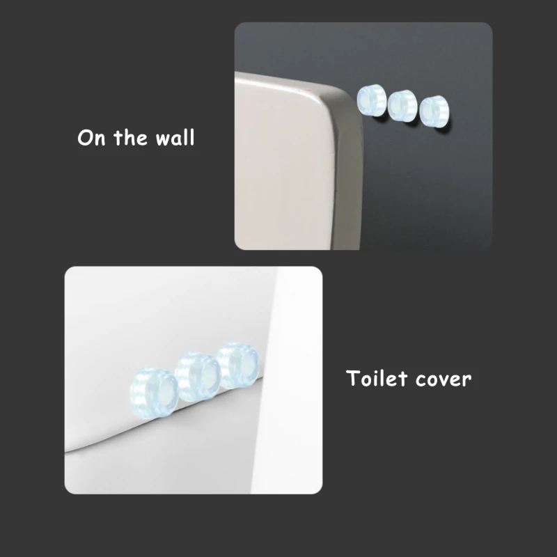 Transparent adhesive wall door stopper shield plastic door knob guard
