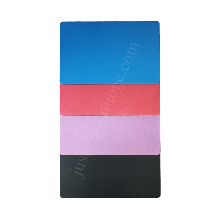 Custom Anodized Green Laser Engraved Business Aluminium Sandblasting Cards Personalized Blank Metal Gift Cards Metal Crafts