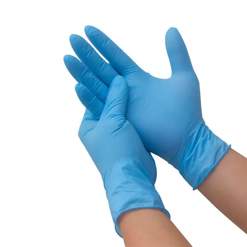 Hot sale diposabel gloves nitrile grip examen with powder