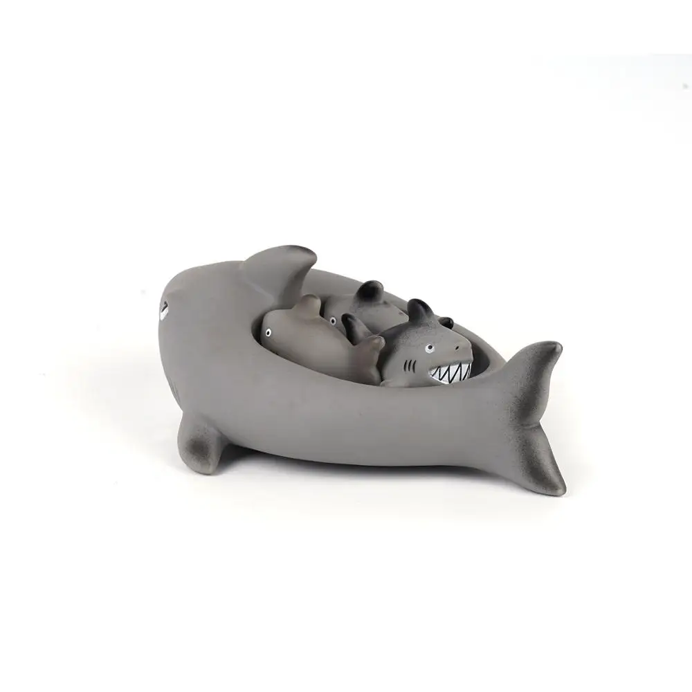 
Plastic floating baby bath toy waterproof shark shower kid bathtub toy 