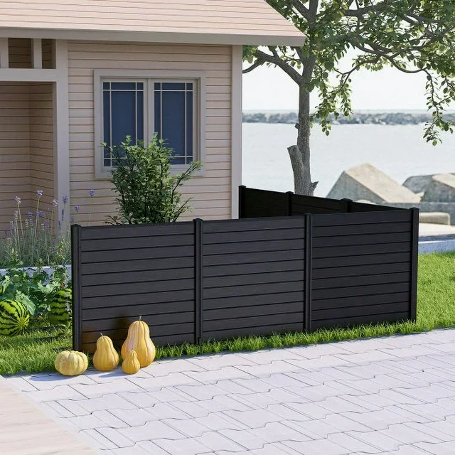 YL Solid Privacy Vinyl Fencing Aluminum Garden Fence Outdoor Picket