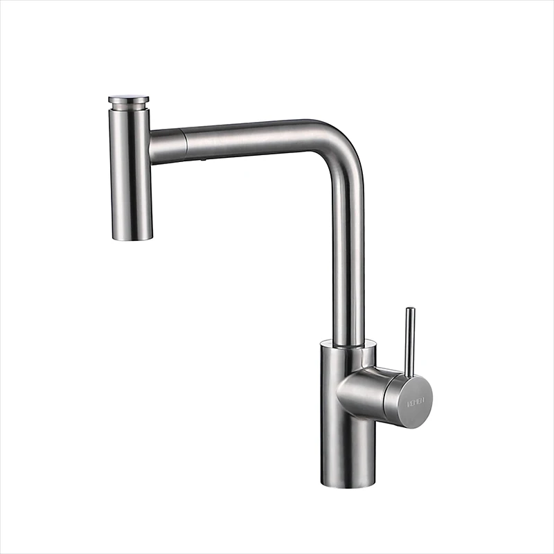 360 Degree Rotate pull out faucet contemporary deck mounted hot cold 316 water mixer SUS 304 kitchen faucet