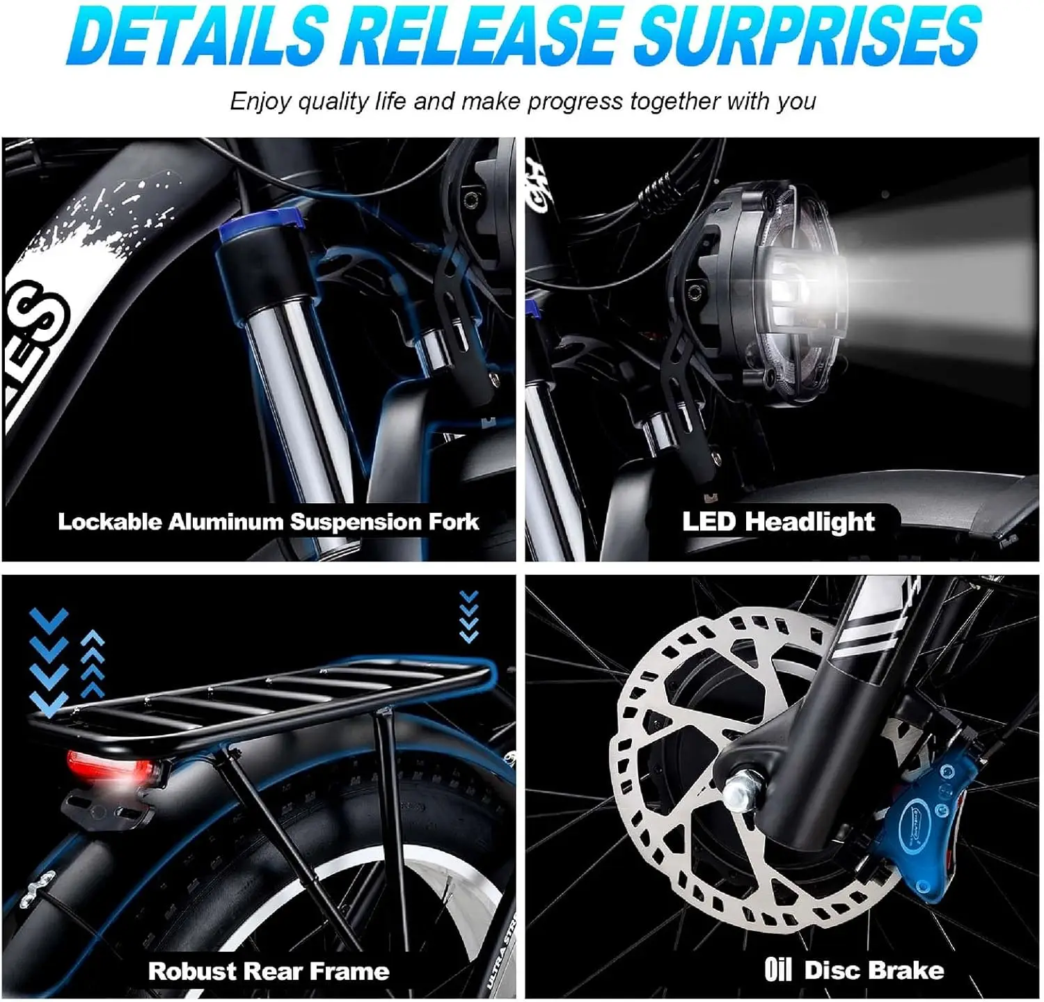 USA  Fast Speed 60KM/H 3000W Electric Bike Dual Motor ebike Adult 26inch Full Suspension Two Seat Fat Tire Tour Electric Bicycle