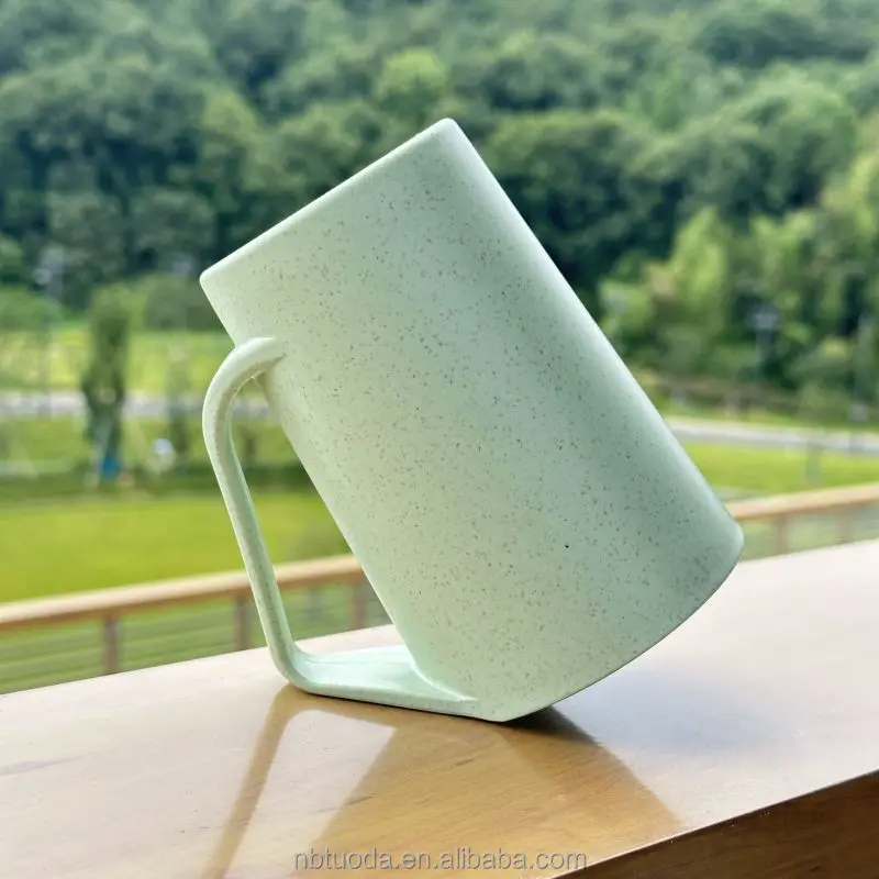 Wheat Straw Plastic Mug Unbreakable Durability Dishwasher & Microwave Safe Water Coffee Cup for Cold Hot Drinks