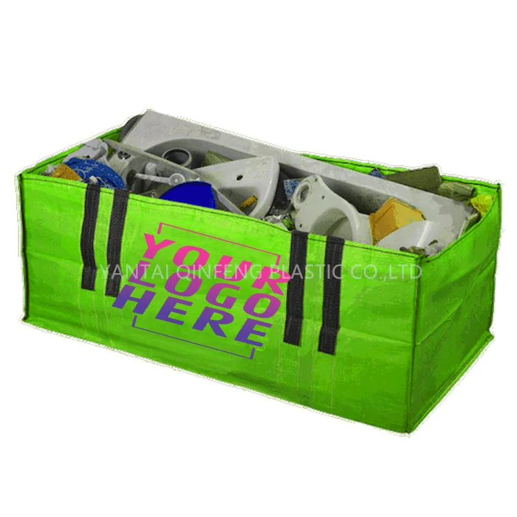 3 cubic yard 1000kg 1500kg Recycling industrial polypropylene skip dumpster construction waste skip bag for junk removal