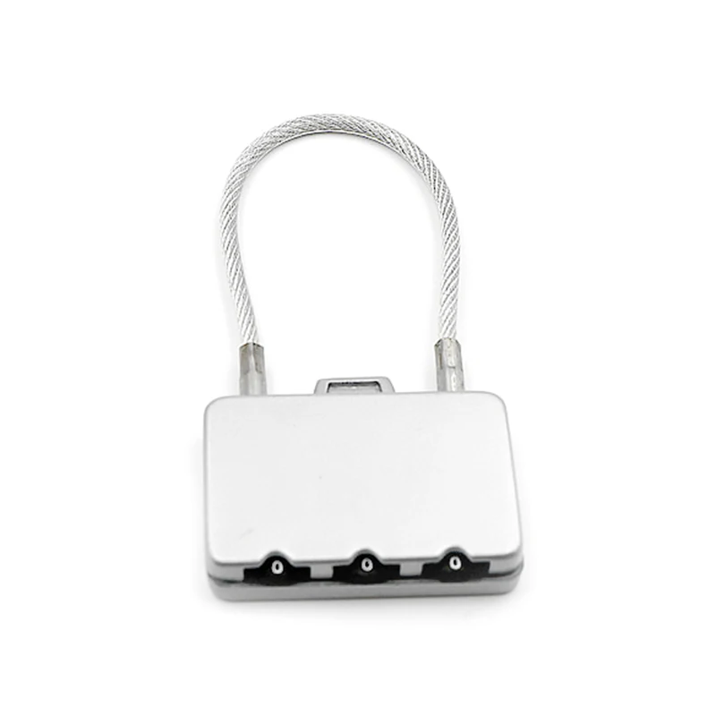 Travel Small Safety Password High Quality Digit Combination Best Buy 3 Digital Padlock Security Safety Luggage Cable Padlock 31g
