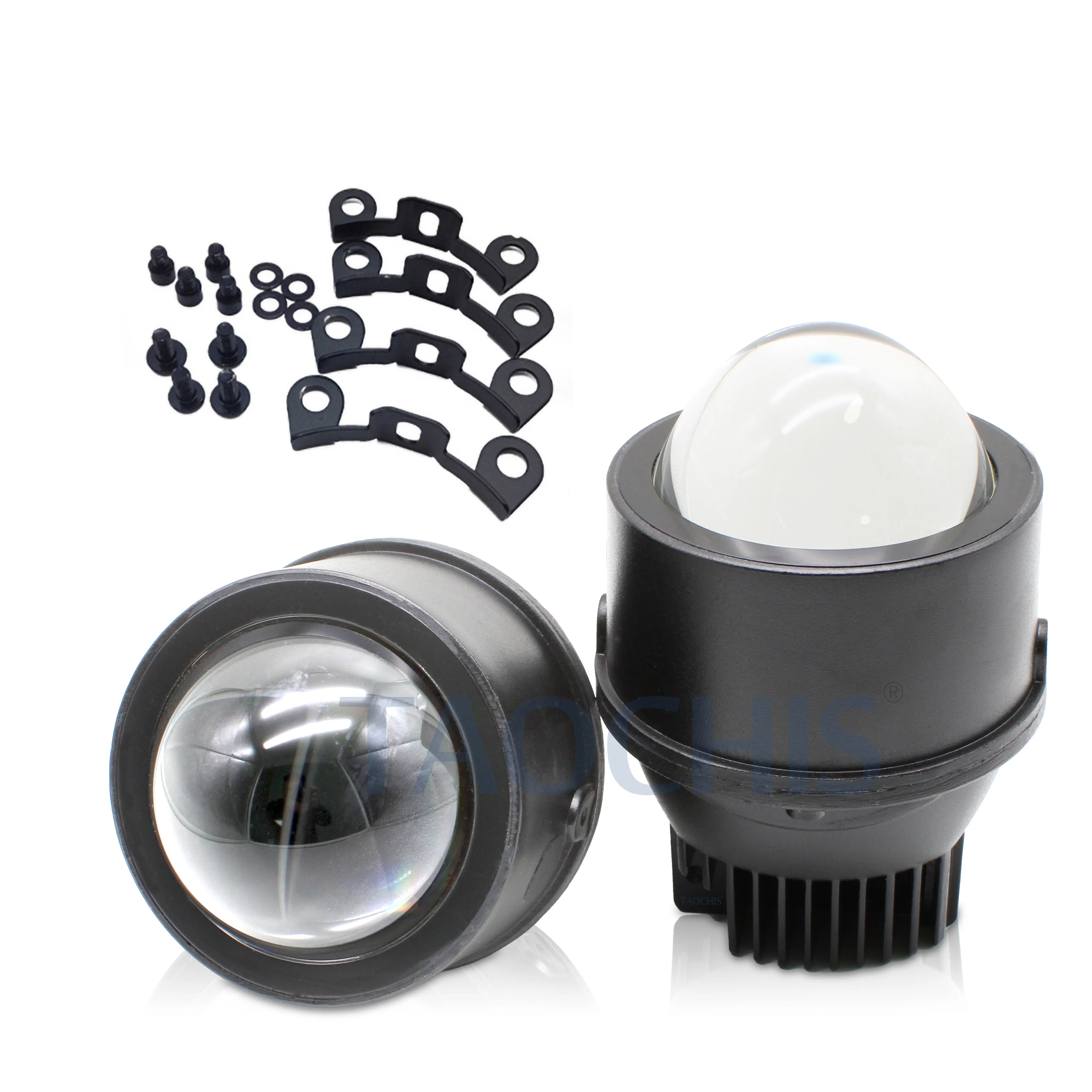 TAOCHIS Car 12V 55W 3.0 inch Bi led Projector lens Universal Fog lights LED 3000k 3800k 6000k