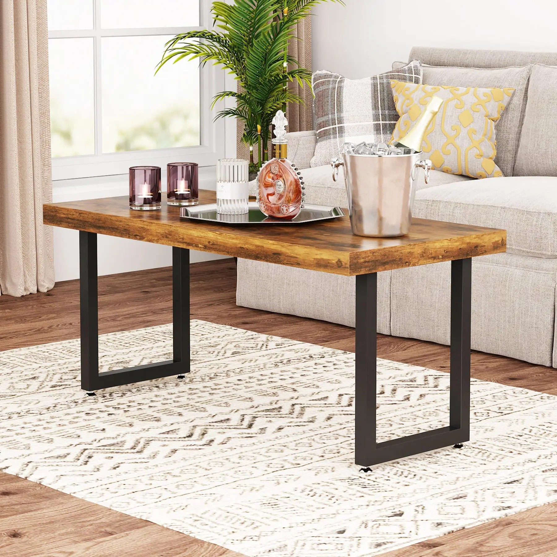 Factory wood table legs Iron square chrome Dinning Coffee Table Base adjustable legs for table