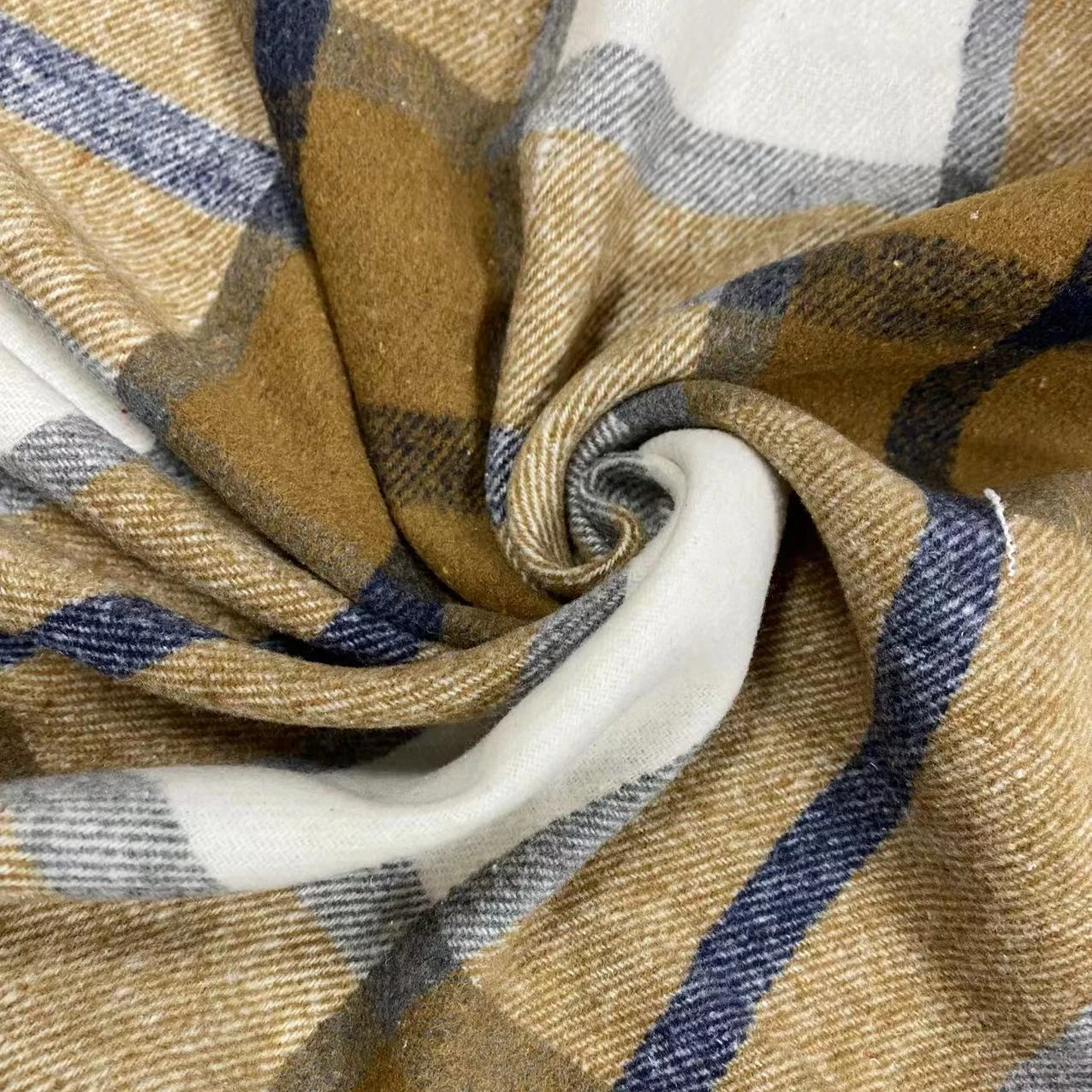 65 polyester 35 cotton T/C single brushed flannel plaid fabric various color