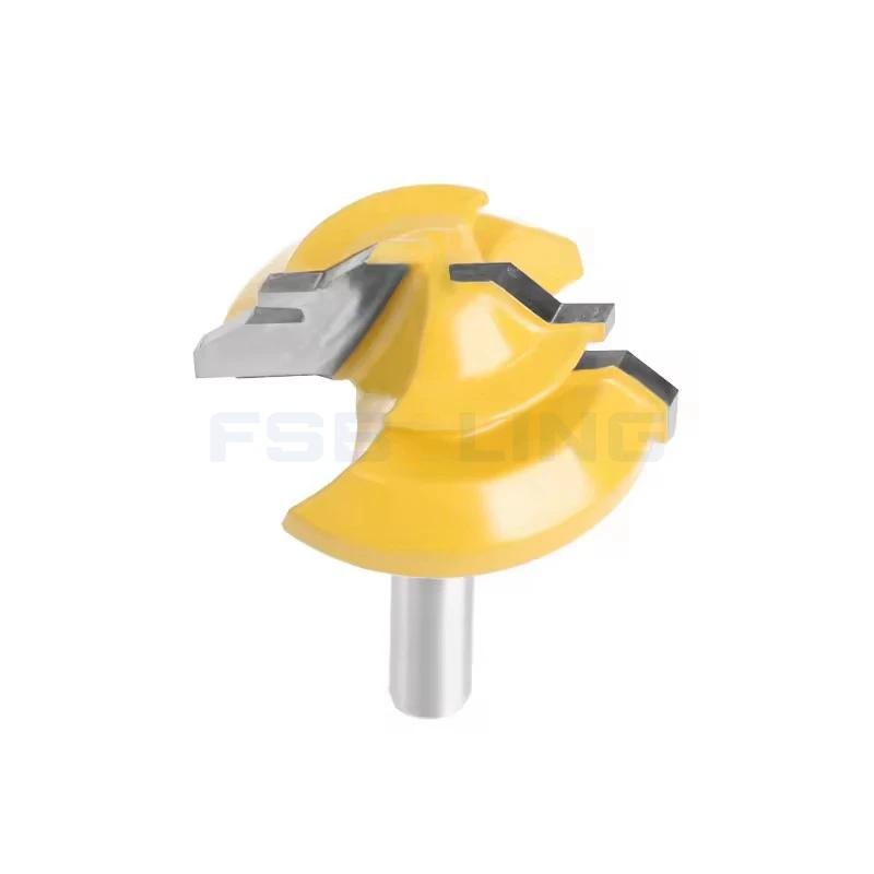 FSBOLING High Quality 1/4 Inch Shank Carbide 45 Degree Locking Miter Cut Woodworking Router Bit